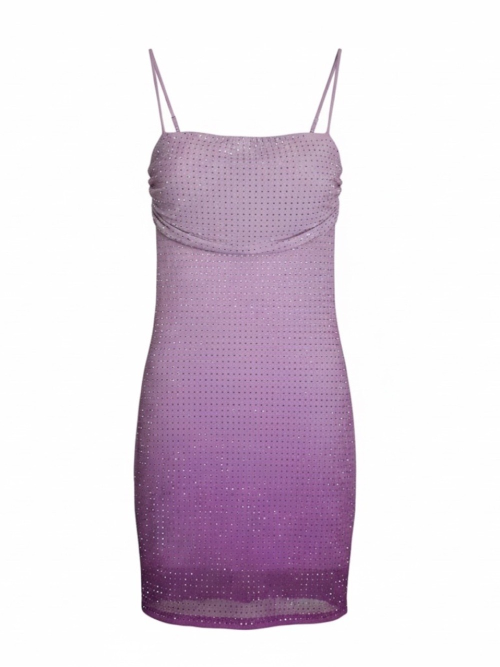 White Fox Boutique Pink Ombre Rhinestone Slip Mini Dress Small